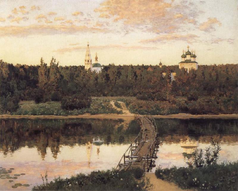 Levitan, Isaak The noiseless closter oil painting picture
